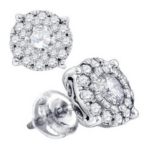 14KT White Gold 1.00CTW DIAMOND JADORE FASHION EARRINGS