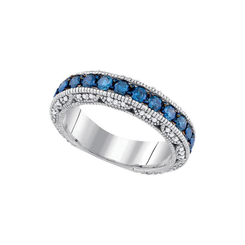 1 1-2CTW-Diamond FASHION BLUE BAND