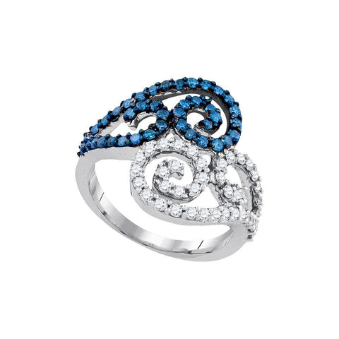 1 CTW-Diamond FASHION BLUE RING