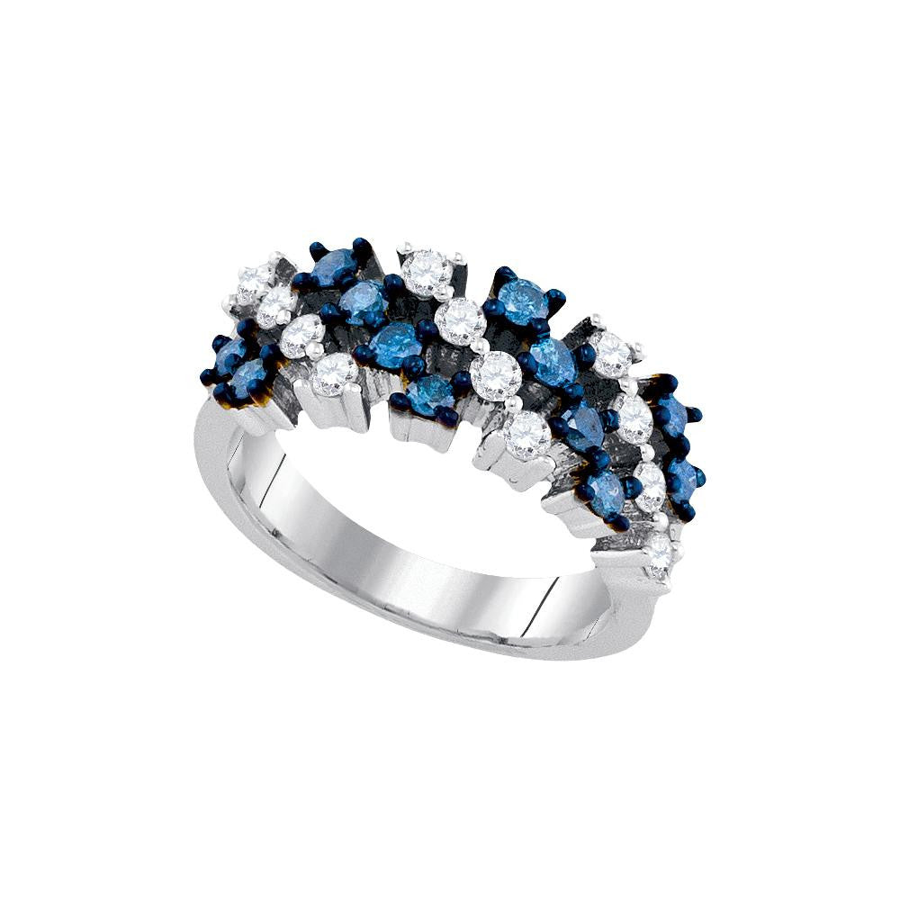 1 CTW-Diamond FASHION BLUE BAND