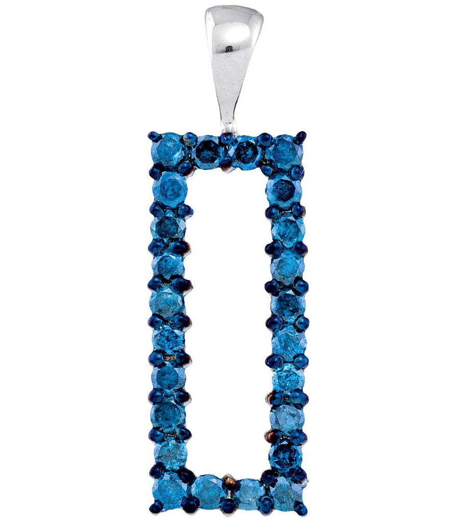 1-2CTW-Diamond FASHION BLUE PENDANT