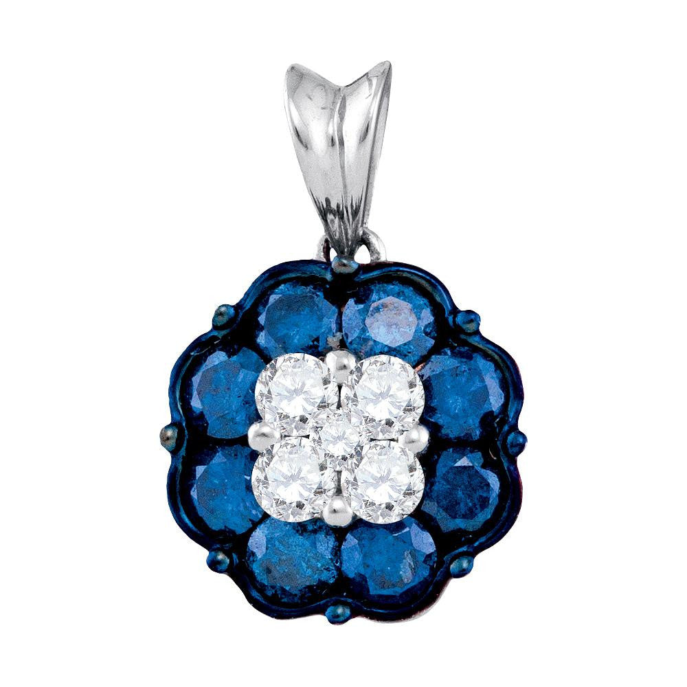 1 CTW-Diamond FASHION BLUE PENDANT