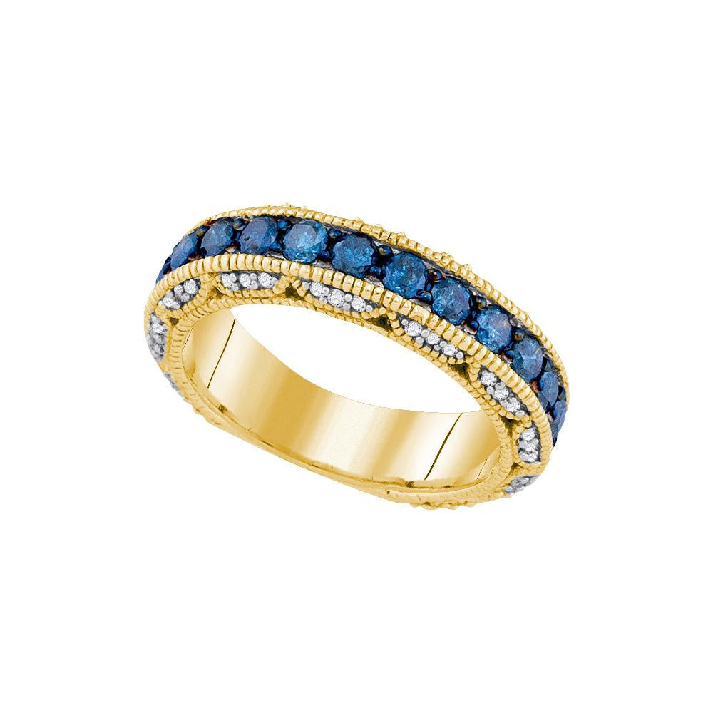 1 1-2CTW-Diamond FASHION BLUE BAND