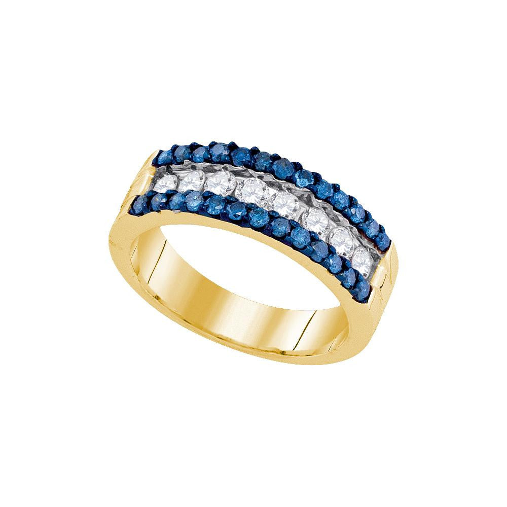 1 CTW-Diamond FASHION BLUE BAND