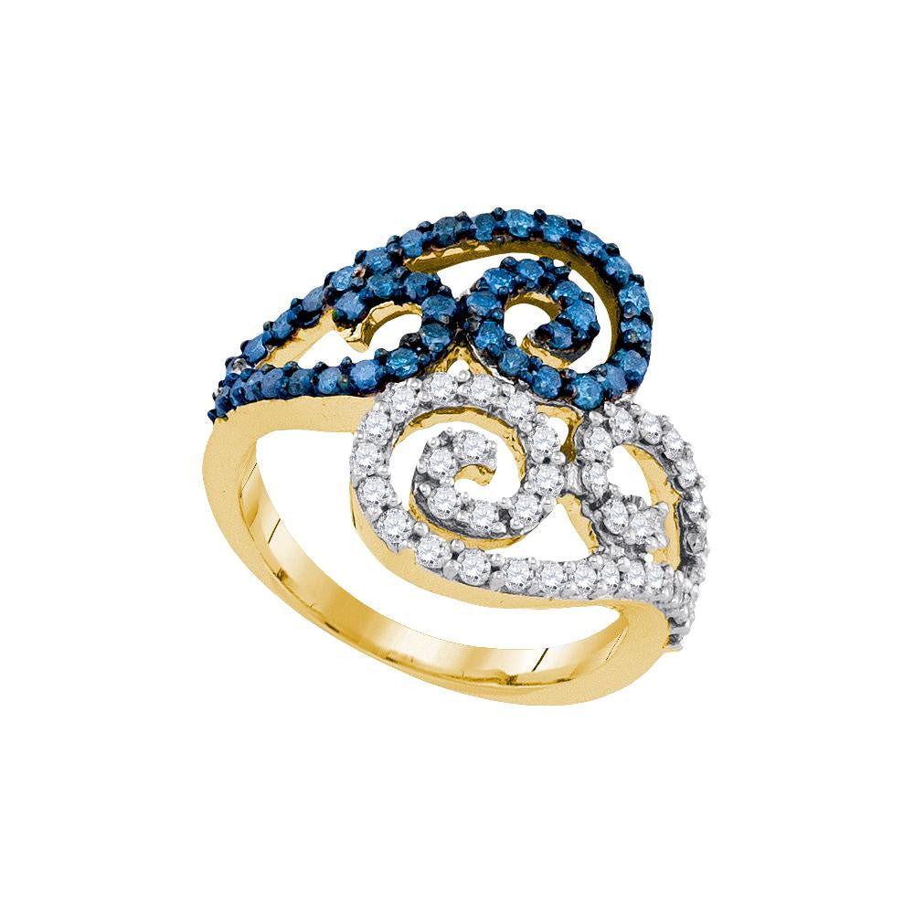 1 CTW-Diamond FASHION BLUE RING