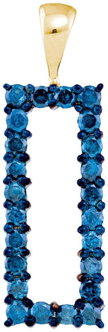 1-2CTW-Diamond FASHION BLUE PENDANT