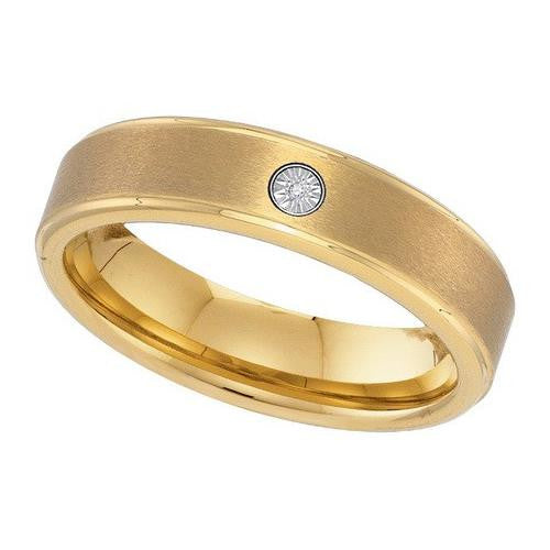 TG Yellow-Gold DIAMOND TUNGSTEN BAND-S12