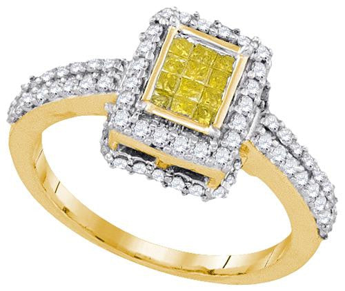 10K Yellow-gold 0.88CTW DIAMOND INVISIBLE BRIDAL RING