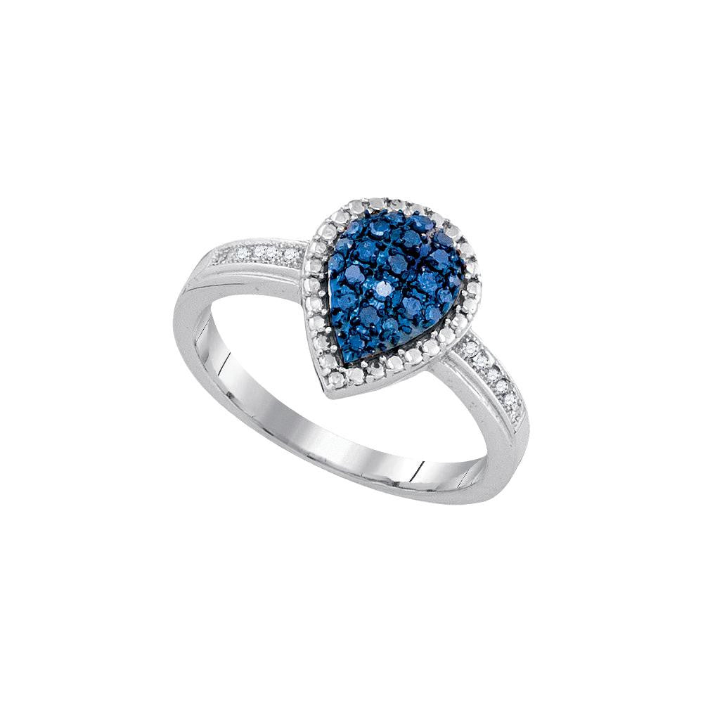 1-5CTW-Diamond FASHION BLUE RING