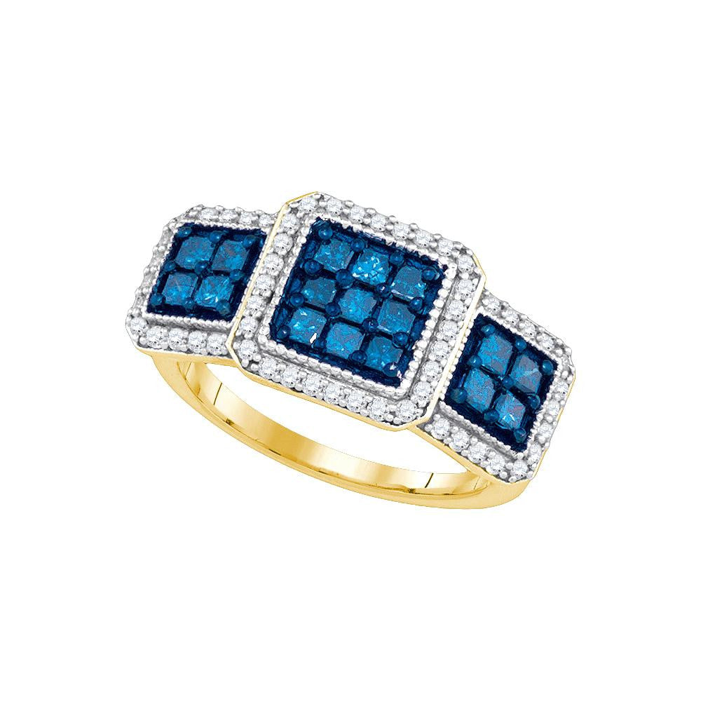 1 CTW-Diamond FASHION BLUE RING