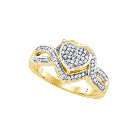 1-4CTW-Diamond MICRO-PAVE HEART RING