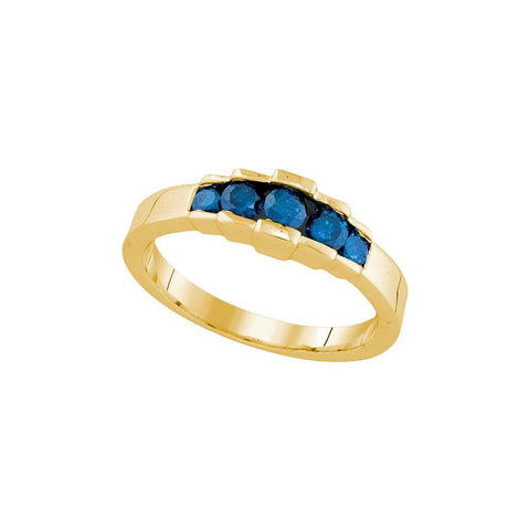 1-2CTW-Diamond FASHION BLUE RING