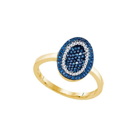 1-3CTW-Diamond FASHION BLUE RING