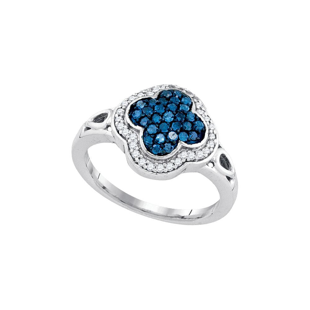 1-2CTW-Diamond FASHION BLUE RING