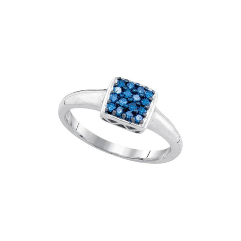 1-5CTW-Diamond FASHION BLUE RING