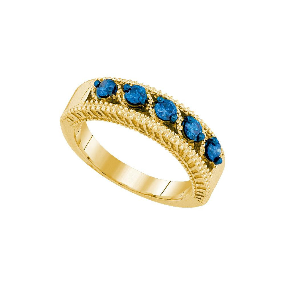 1-2CTW-Diamond FASHION BLUE BAND