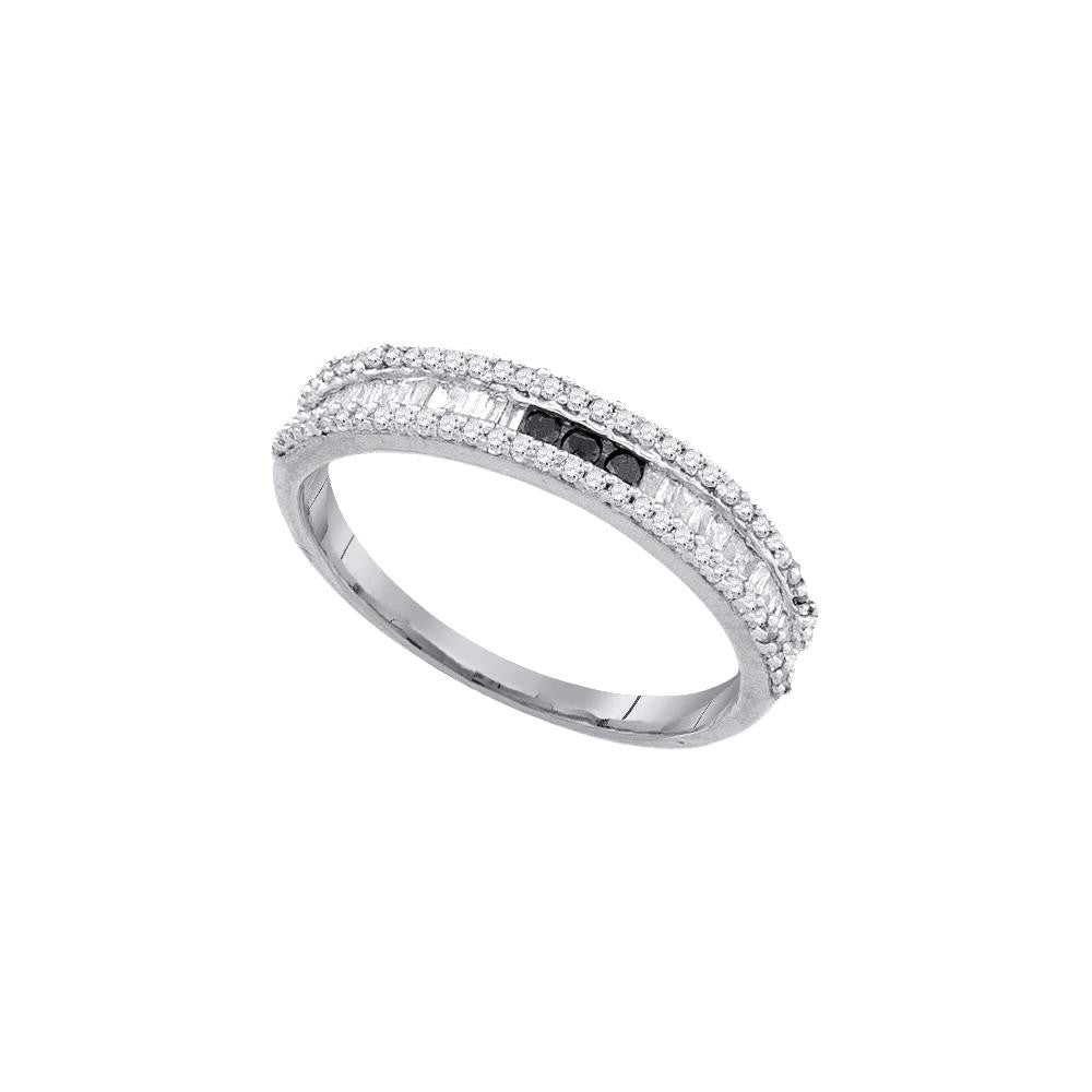 3-8CTW-Diamond FASHION BLACK BAND