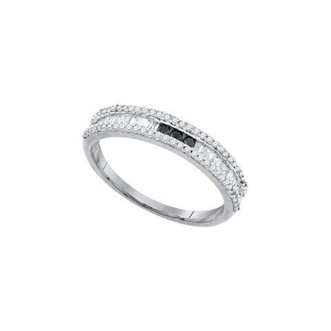 3-8CTW-Diamond FASHION BLACK BAND