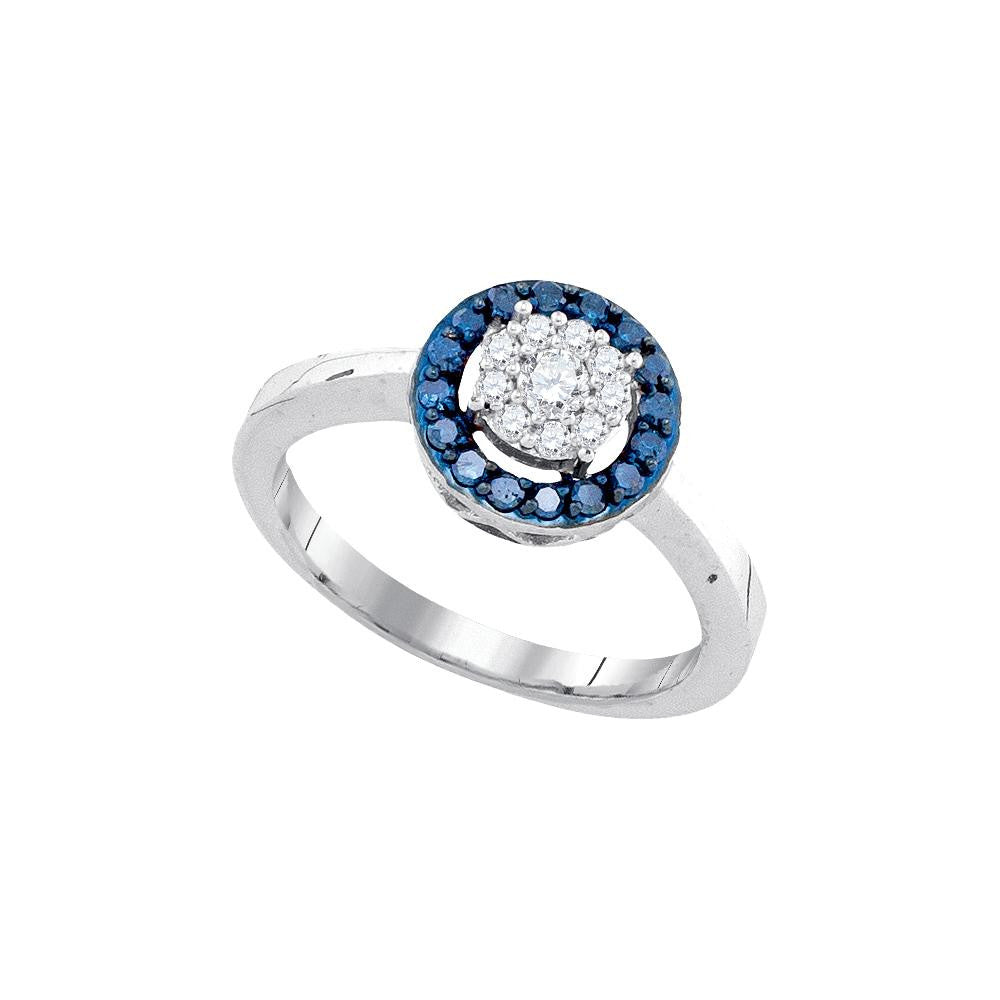 3-8CTW-Diamond FASHION BLUE RING