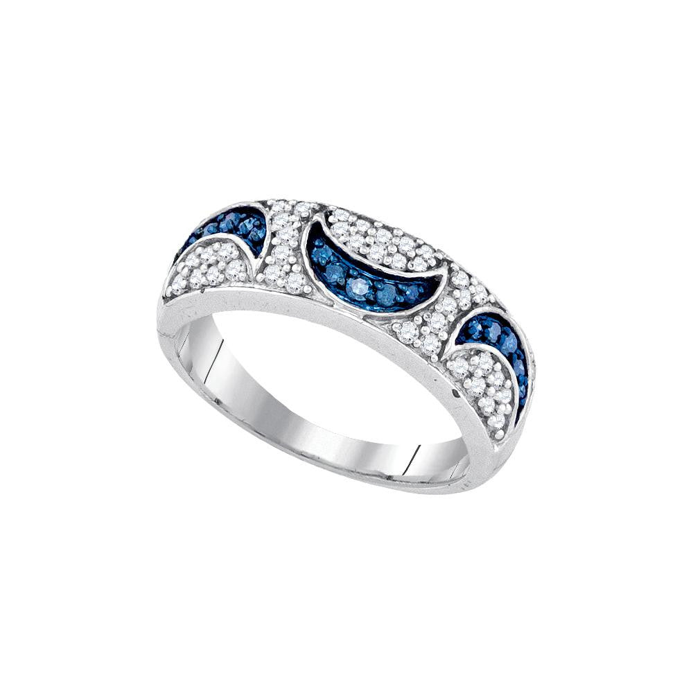 1-2CTW-Diamond FASHION BLUE BAND