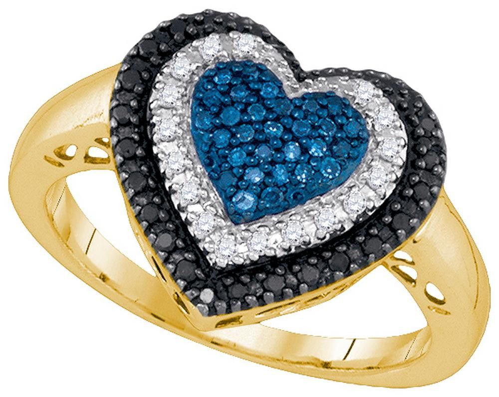 1-4CTW-Diamond FASHION HEART RING