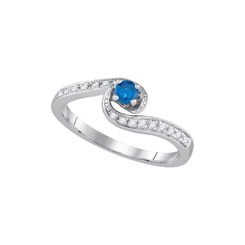 1-3CTW-Diamond BLUE  RING