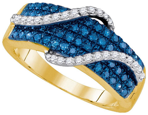 3-4CTW-Diamond FASHION BLUE RING