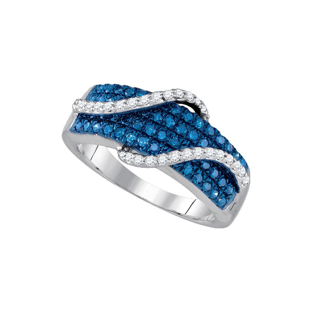 3-4CTW-Diamond BLUE  RING