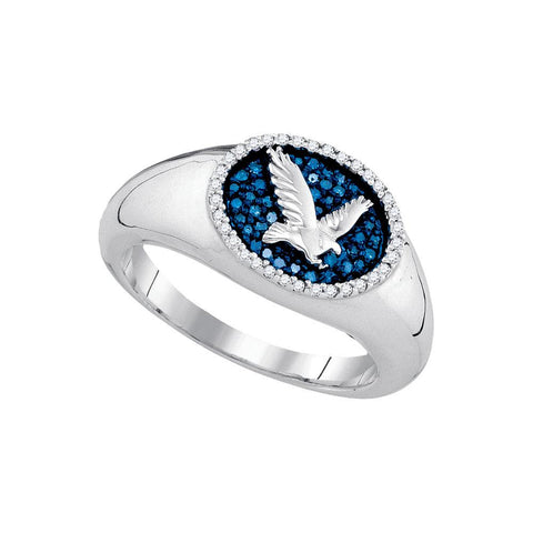 1-4CTW-Diamond BLUE  RING