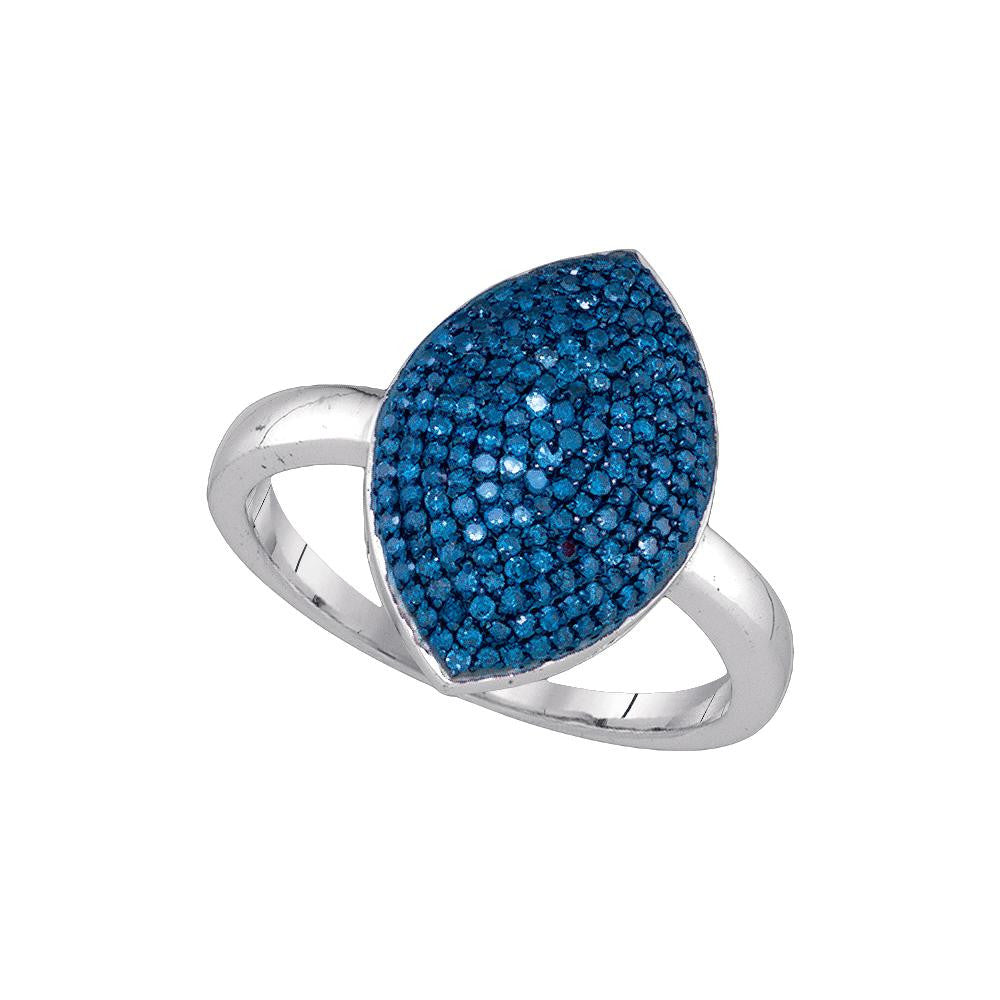 1-2CTW-Diamond FASHION BLUE RING