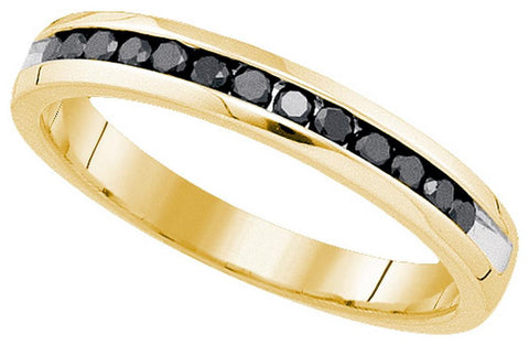 1-4CTW-Diamond MACHINE-SET BLACK BAND