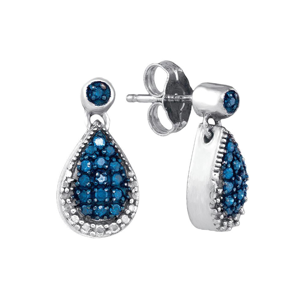 1-4CTW-Diamond FASHION BLUE EARRINGS