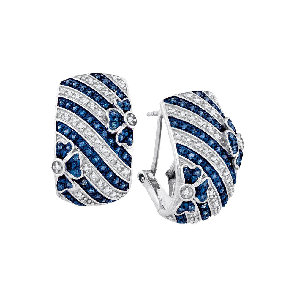 1-2CTW-Diamond FASHION BLUE HOOPS