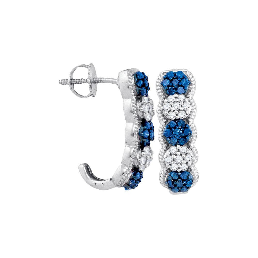 1-2CTW-Diamond FASHION BLUE HOOPS