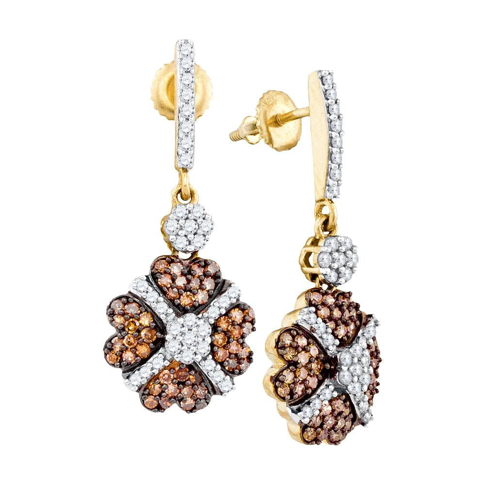 1 CTW-Diamond FASHION BROWN EARRINGS