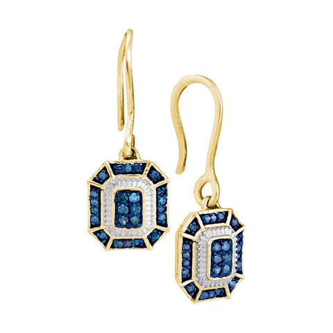 1-5CTW-Diamond FASHION BLUE EARRINGS