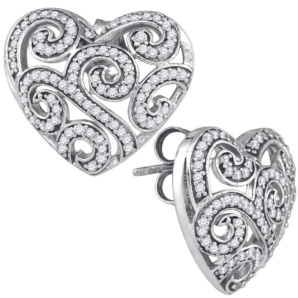 1-2CTW-Diamond HEART EARRINGS