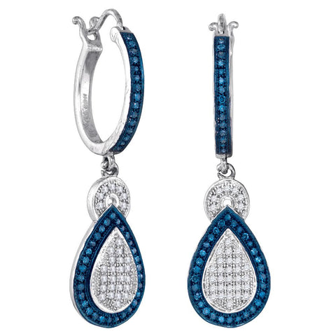 1-2CTW-Diamond FASHION BLUE EARRINGS