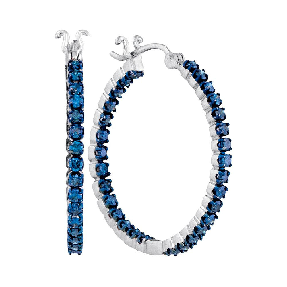 1 5-8CTW-Diamond FASHION BLUE HOOPS