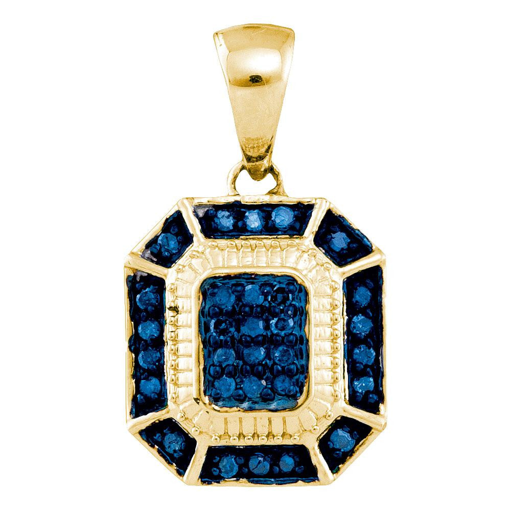 1-6CTW-Diamond FASHION BLUE PENDANT