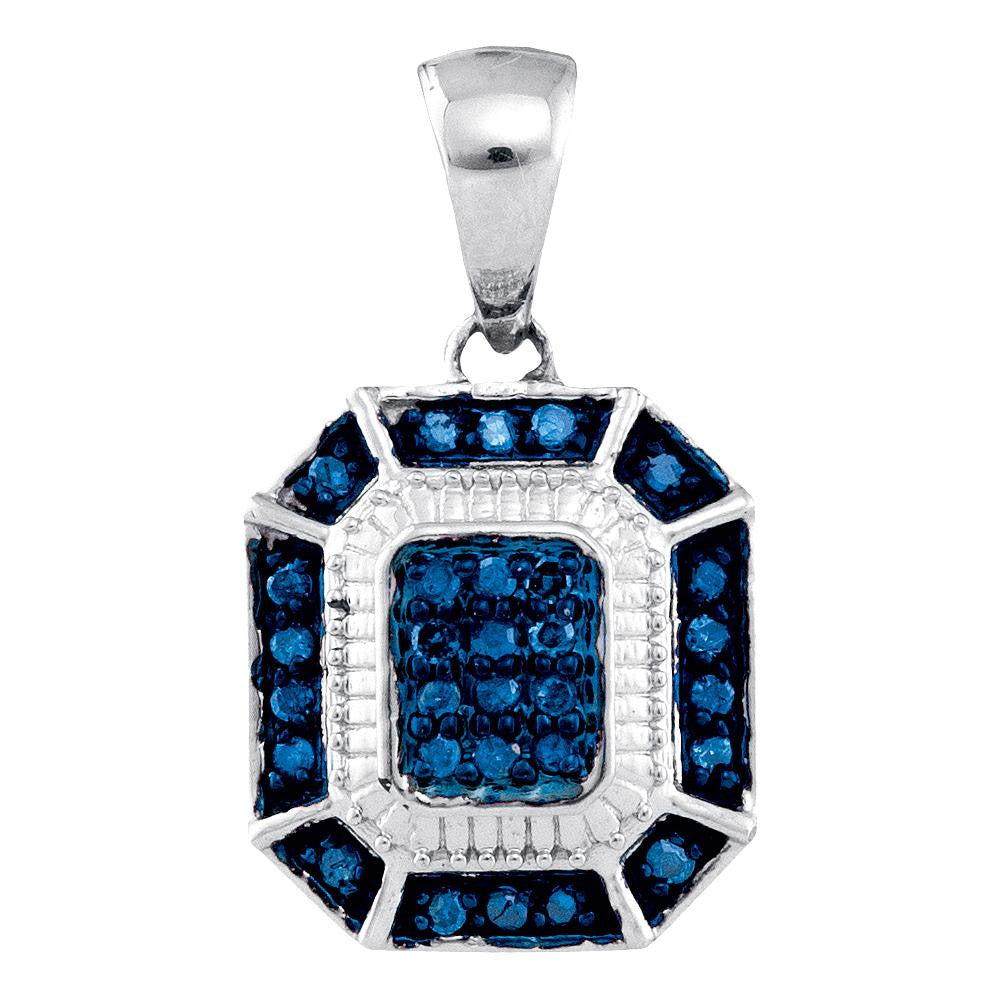 1-6CTW-Diamond FASHION BLUE PENDANT