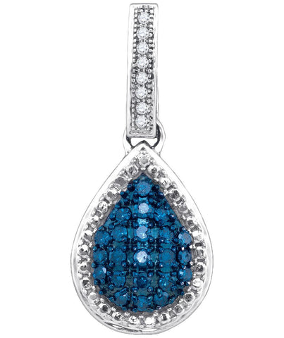 1-5CTW-Diamond FASHION BLUE PENDANT