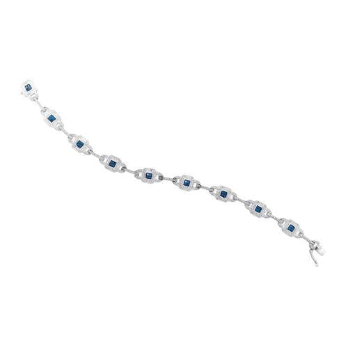 925 Sterling Silver White 0.25CTW DIAMOND FASHION BRACELET