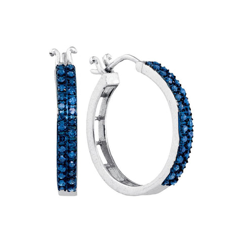 1-2CTW-Diamond FASHION BLUE EARRING