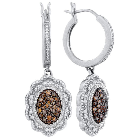 1-2CTW-Diamond FASHION BROWN EARRING