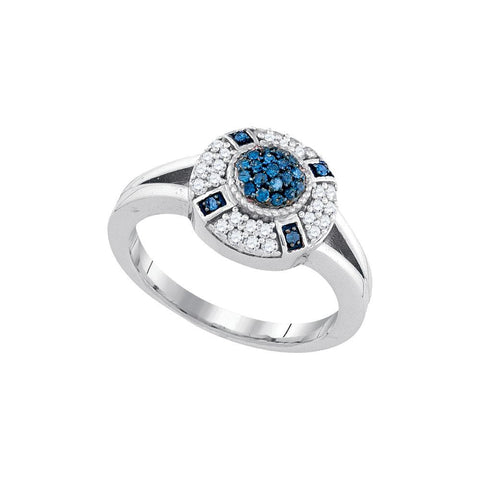 3-8CTW-Diamond FASHION BLUE RING