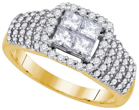 1 CTW-Diamond INVISIBLE BRIDAL RING