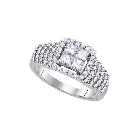 1 CTW-Diamond INVISIBLE BRIDAL RING