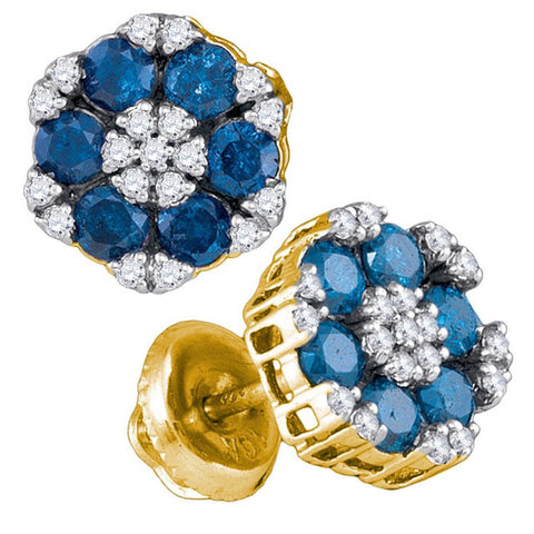 1 CTW-Diamond FASHION BLUE EARRING