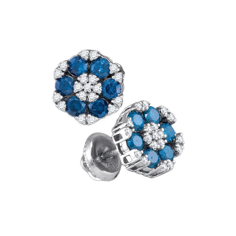 1 CTW-Diamond FASHION BLUE EARRING